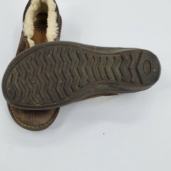 Ugg Bettey 1757 Brown Suede Shearling women’s 10 11 bootie Shoe Loafer - Picture 4 of 6